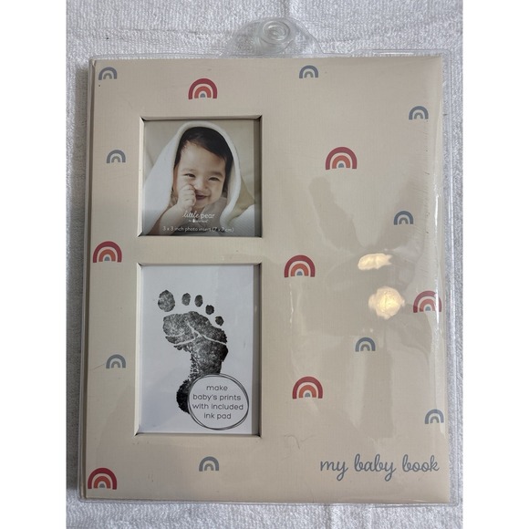 Pearhead Other - Little Pear by‎ Pearhead My Baby Book Memory Album w Photo Frame & Ink Pad 9x11